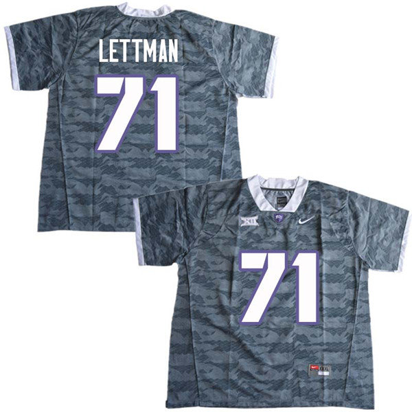Men #71 Toby Lettman TCU Horned Frogs College Football Jerseys Sale-Gray - Click Image to Close